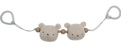 Ланцюжок для коляски Smallstuff Knitted Bears Темно-сірий (5712352091609)