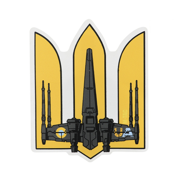 M-Tac наклейка Тризуб UA-Wing Small Yellow