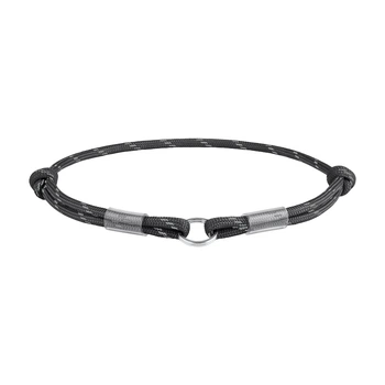Амуниция Collar WAUDOG Smart ID Шнурок из паракорда для адресника, светоотражающий, черный S (z60381)