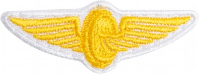 Шеврон-нашивка IDEIA на липучке Укрзализныця, вышитый патч 2х5 см белая (2200004294346)