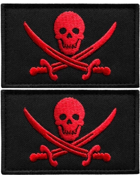 Набор шевронов с липучкой IDEIA Пират Jolly Roger 5х8 см 2 шт (4820182650185)