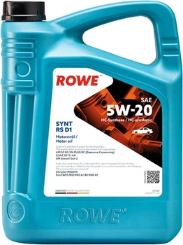 Моторна олива ROWE 5W20 HighTec Synt RS D1 (5L) (WSS-M2C945-A/-B1/960-A1/MS6395/dexos1 Gen 2) (API SP RC/SN PLUS RC (20342-0050-99)