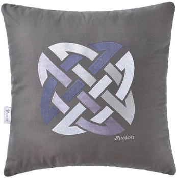 Подушка декоративна IDEIA Fusion 50x50 сіра з вишивкою (4820227281268)