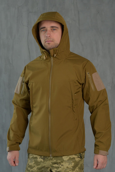 Куртка Softshell чоловіча KOYOT з Флісовою підкладкою колір койот / Демісезонна водонепроникна XL