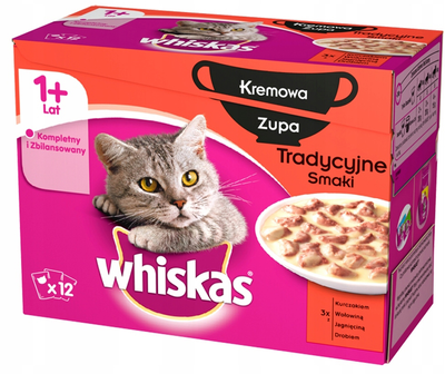 Mokra karma dla kotów Whiskas Tradycyjne Smaki 12 x 85 g (4770608256128)