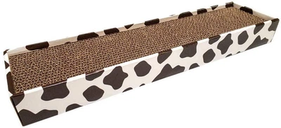 Когтеточка драпак царапка дряпка для кошек из гофрокартона CROCI ANIMALIER (корова), 48х12х5 см C6021541