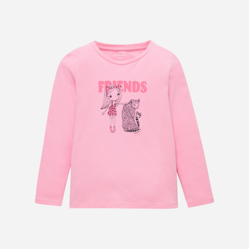 Dziecięca koszulka z długim rękawem dla dziewczynki Tom Tailor 1039223 128-134 cm Różowa (4067261470665)