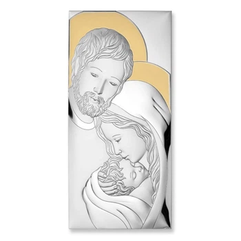 Срібна ікона Свята Родина (9 x 15 см) Valentі 81320 3XL ORO