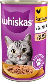 Вологий корм для котів Whiskas 1+ курка 400 г (5900951305443)