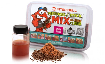 Флет Пелетс Інтеркіль "METHOD/STICK MIX", 400 г+ (Ліквід Кріль-Аміно, 50г),PLS-003