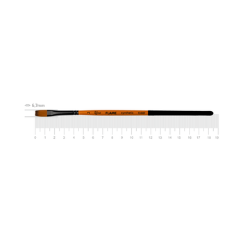 Кисть синтетика плоская Rosa Flame 1368F №2 короткая ручка