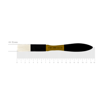 Пензель щетина флейц Rosa Amber 2306 №15 коротка ручка