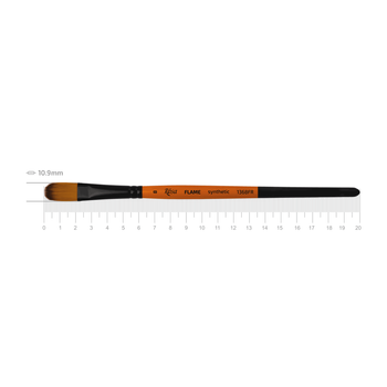 Кисть синтетика овальная Rosa Flame 1368FR №8 короткая ручка