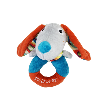 Игрушка-пищалка кольцо яркое Собака MEGAZayka Разные цвета