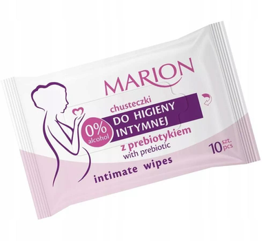 Chusteczki do higieny intymnej Marion Chusteczki Intimate Wipes z prebiotykiem 10 szt (5902853010678)