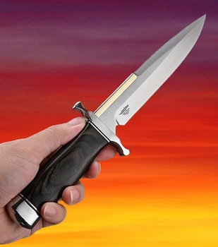 Нож охотничий разделочный Hibben (длинна 260мм, деревянная ручка, лезвие из нержавеющей стали)