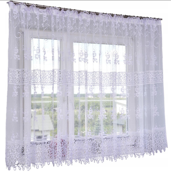 Ажурна біла тюль з гіпюром 250 х 400 см (148WB)
