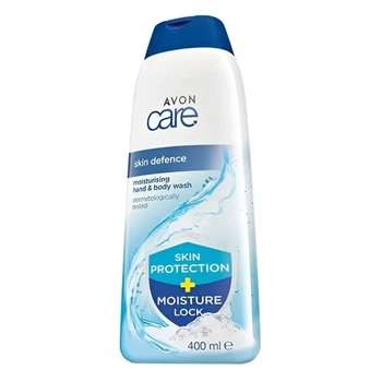 Крем-гель для душа Avon Care "Защита и увлажнение", 400 мл Skin defence, Moisturising hand & body wash, dermatologically tested, Skin Protection + Moisture Lock