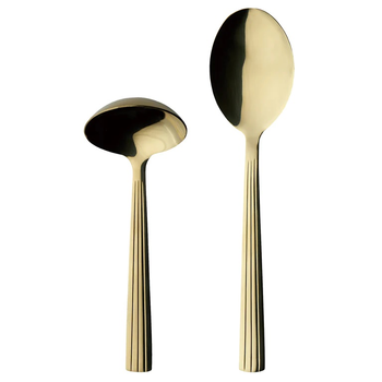 Набір ложок Raw Cutlery set gravy/potato spoon giftbox Champagne gold 2 шт (5709554146374)