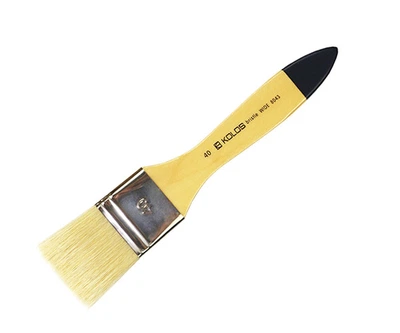 Кисть щетина флейц Kolos Bristle Wide 8043 № 40 короткая ручка (4280430040)