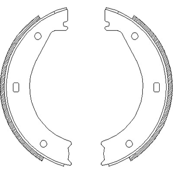 Колодки ручного тормоза BMW 5(E28,E34) 81-97/6(E24) 77-89/ 7(E38) 94-01 (ATE), WOKING (Z440400)