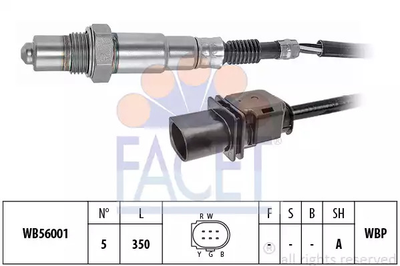 Лямбда-зонд (5 конт./350 мм) Master 2.3dCi 10-/ Trafic 1.6dCi 14-/ Doblo 1.9JTD 01-/ Ceed 1.6CRDi 06, FACET (1