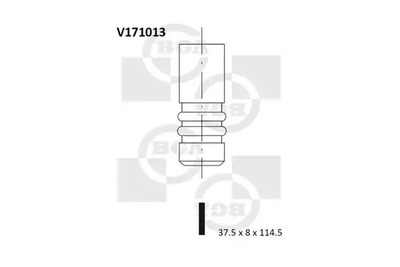 Клапан впускний Doblo 1.9D 01-, BGA (V171013)