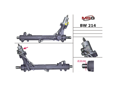 Рулевая рейка с ГУР BMW 6 E63-64 04-11, BMW 5 E60-61 03-10 MSG BW214