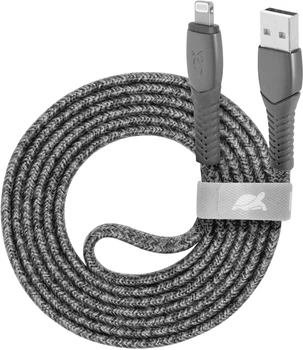 Кабель RIVACASE PS6108 GR12 USB 2.0 Lighting/USB-A 1.2 м Серый