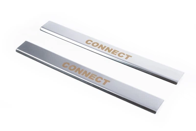 Ford Connect 2006-2009 Накладки на пороги Carmos V1 (2 шт, нержавеющая сталь)