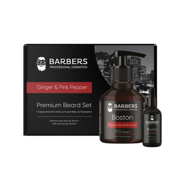 Набор подарочный для ухода за бородой Barbers Ginger Pink Pepper