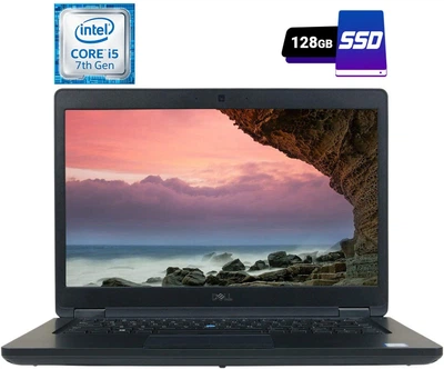 Ноутбук Б-класс Dell Latitude 5490 / 14" (1366x768) TN / Intel Core i5-7300U (2 (4) ядра по 2.6 - 3.5 GHz) / 4 GB DDR4 / 128 GB SSD / Intel HD Graphics 620 / WebCam / USB 3.1 / HDMI / Windows 10 б/у