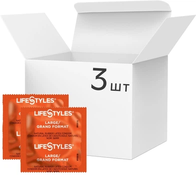Презервативи Lifestyles Large XL Великі 3 шт (ROZ6400229588)