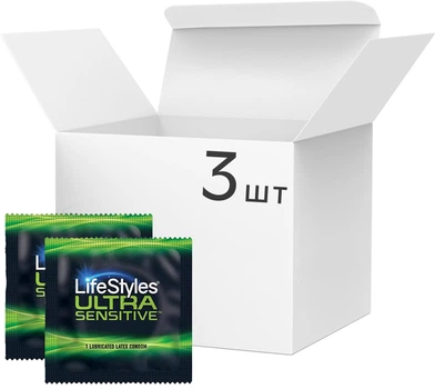 Презервативи Lifestyles Ultra Sensitive Ультратонкі 3 шт (ROZ6400229590)