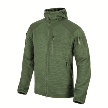 Куртка Helikon-Tex Alpha Hoodie - Grid Fleece, Olive green L/Regular (BL-ALH-FG-02)