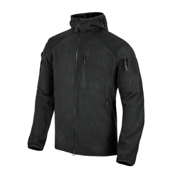 Куртка Helikon-Tex Alpha Hoodie - Grid Fleece, Black S/Regular (BL-ALH-FG-01)