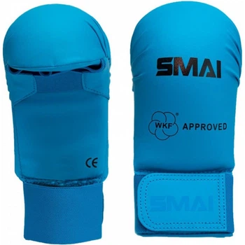 Накладки перчатки каратэ SMAI WKF без защитного пальца синий size XL