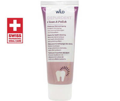 Зубная паста Dr. Wild DEPURDENT Clean Polish 75 мл |Максимальная очистка! Без SLS