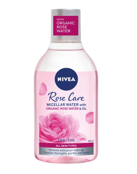 Міцелярна вода Nivea visage двофазна троянда 400 мл