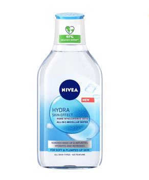 Міцелярна вода Nivea hydra skin effect з гіалуроновою кислотою 400 мл