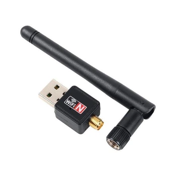 Wifi адаптер з антеною 300 Mb, Чорний