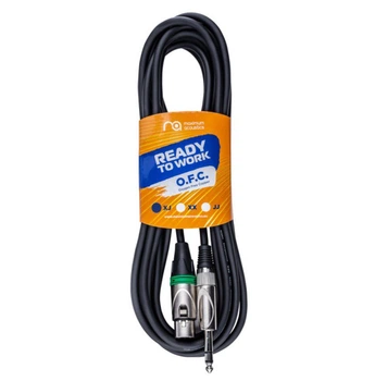 Мікрофонний аудіо кабель Jack 6,3 XLR Female Maximum Acoustics MICXJ5 (Green) OFC 5m