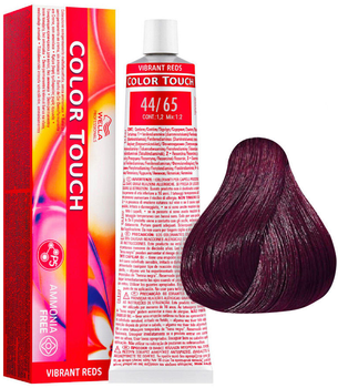 Напівстійка безаміачна фарба Wella Color Touch Vibrant Reds 44 - 65 Intense Medium Brown Violet Red Violet 60 мл (8005610529103)