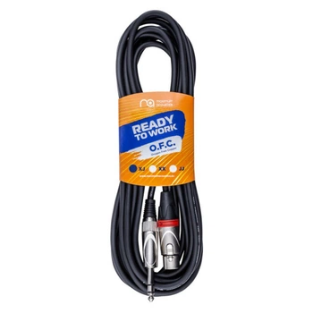 Микрофонный аудио кабель Jack 6,3 — XLR Female Maximum Acoustics MICXJ5 (Red) OFC 5m