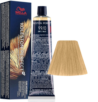 Стійка фарба для волосся Wella Koleston Perfect Me + Pure Naturals 99 - 0 Very Light Blonde Intense 60 мл (8005610656564)
