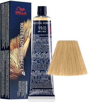 Trwała farba do włosów Wella Koleston Perfect Me + Pure Naturals 99 - 0 Very Light Blonde Intense 60 ml (8005610656564)