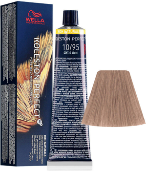 Trwała farba do włosów Wella Koleston Perfect Me + Rich Naturals 10 - 95 Lightest Blonde Cendre Mahogany 60 ml (8005610654126)