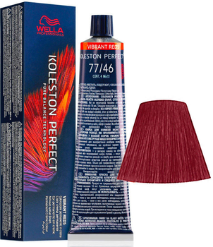 Стійка фарба для волосся Wella Koleston Perfect Me + Vibrant Reds 77 - 46 Medium Blonde Intensive Red Violet 60 мл (8005610656380)