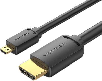 Kabel Vention AGIBH micro HDMI-D-HDMI-A v2.0 4K 60 Hz 2 m Czarny (6922794772137)