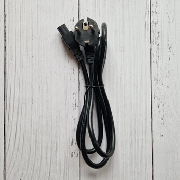 Мережевий кабель живлення для ноутбука Laptop / шнур C5 (IEC-C5 CEE7/4) 250V 10A 1.2м Чорний